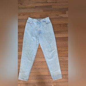 Bonjour Womens 80s 90s Blue Jeans Tapered Ankle 12